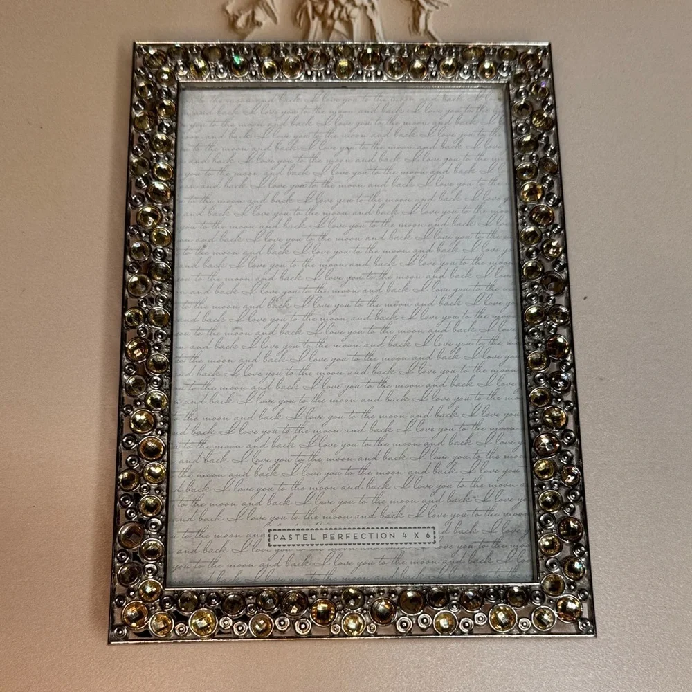 Pastel Perfection Rhinestone Accent 4 x 6 Photo Frame